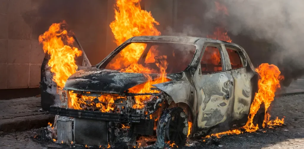 What will insurance do if your car catches fire