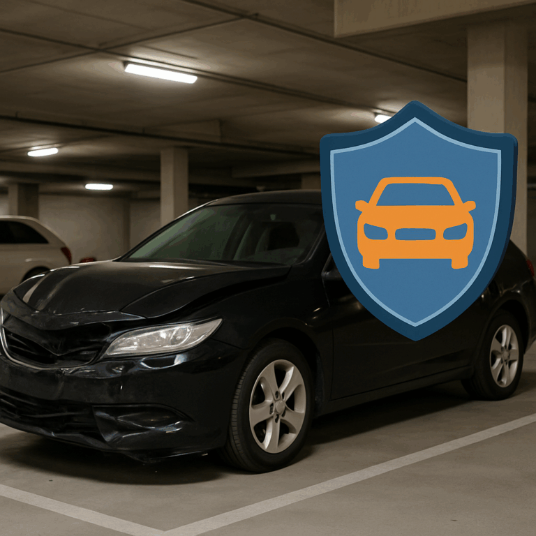 Body insurance and damage coverage in parking lots