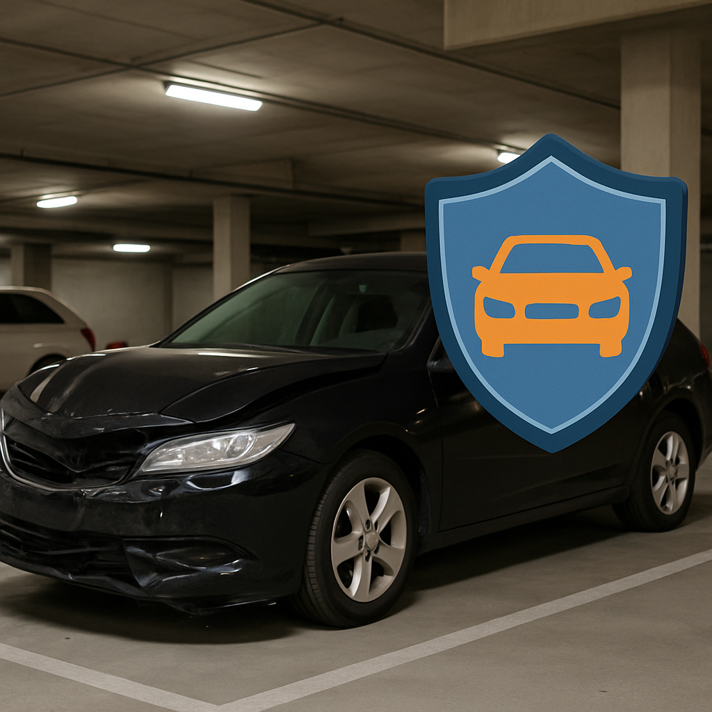 Body insurance and damage coverage in parking lots