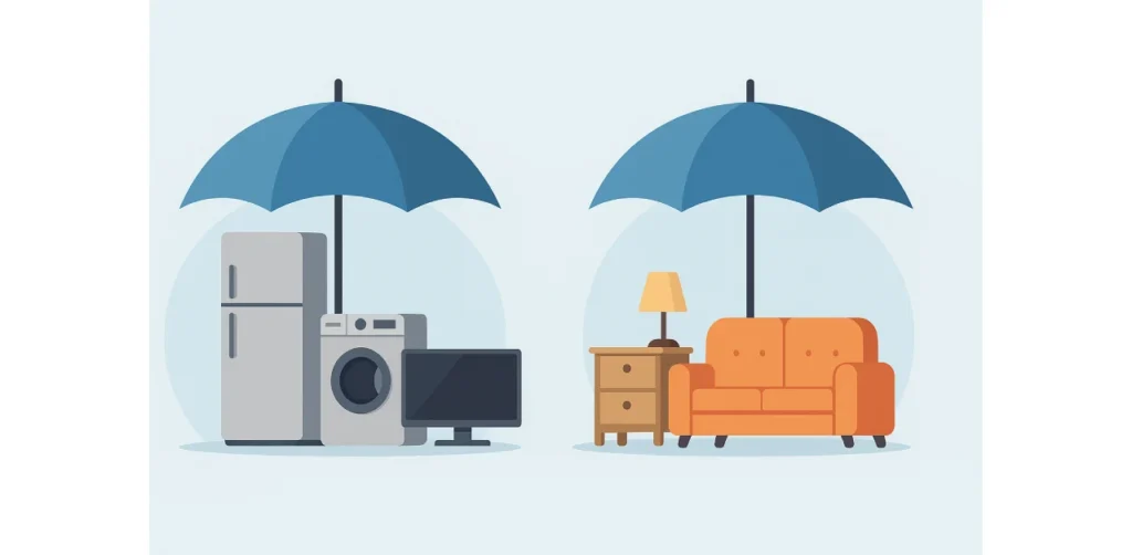 A practical example to understand the difference between home appliances insurance and furniture insurance