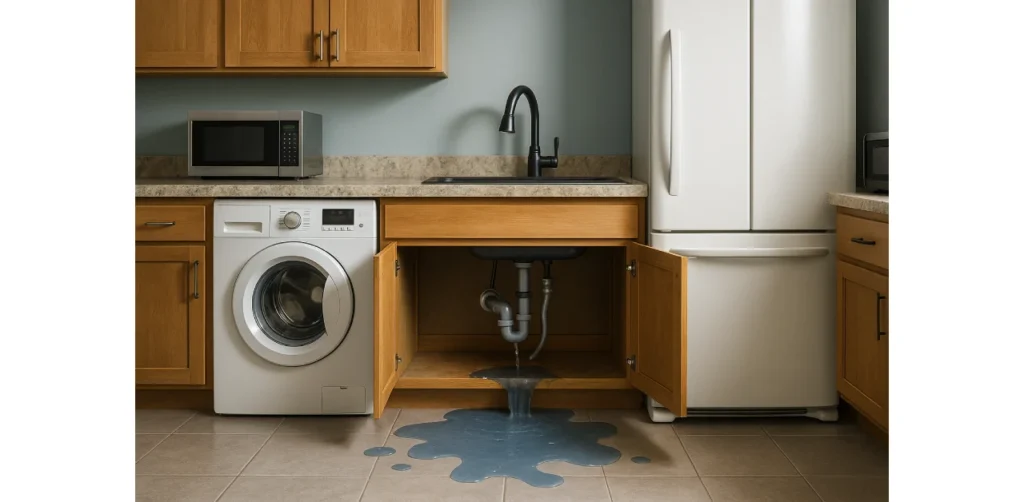 Checking home appliance insurance coverage against water leaks from pipes