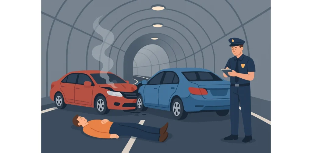 Important points in reporting an accident in a tunnel