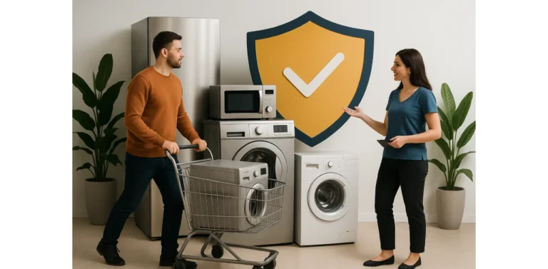 Review the benefits of purchasing home appliance insurance from the store when purchasing goods