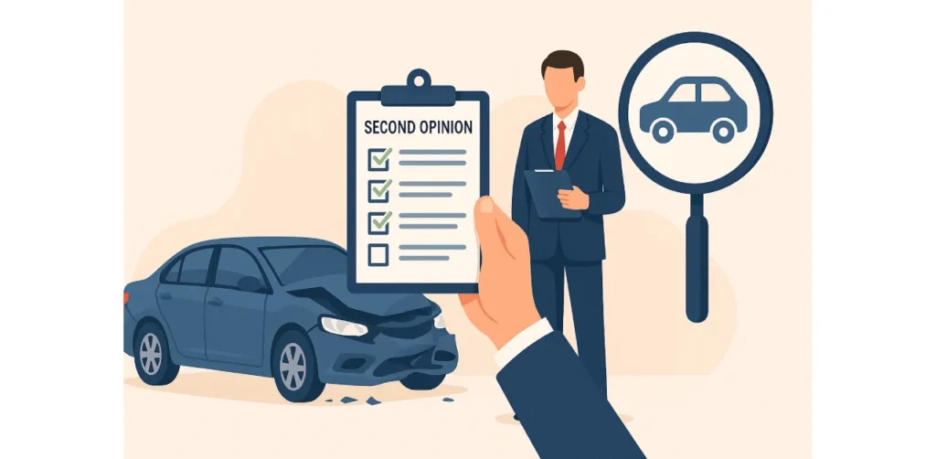 Steps for conducting a double expert examination in third-party damage