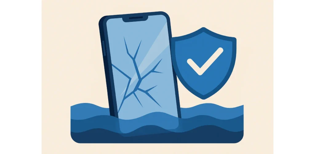 The difference between mobile phone insurance and warranty in case of water damage