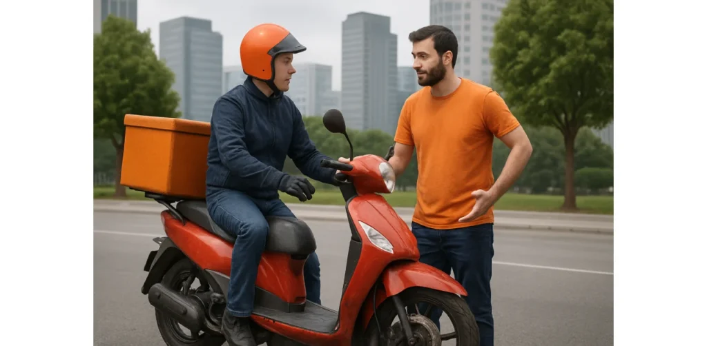 The difference between the liability of the motorcycle owner and the rider at the time of the accident