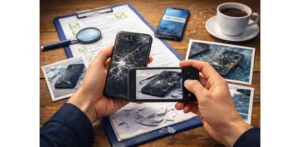 Checklist of photos required for registering a mobile insurance claim