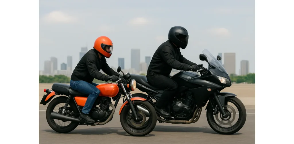 Difference between light and heavy motorcycle risk in motorcycle insurance