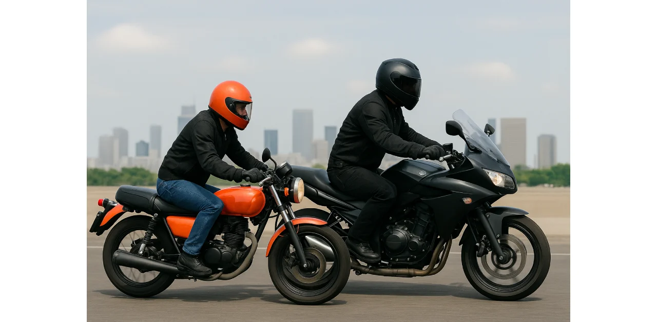Difference between light and heavy motorcycle risk in motorcycle insurance