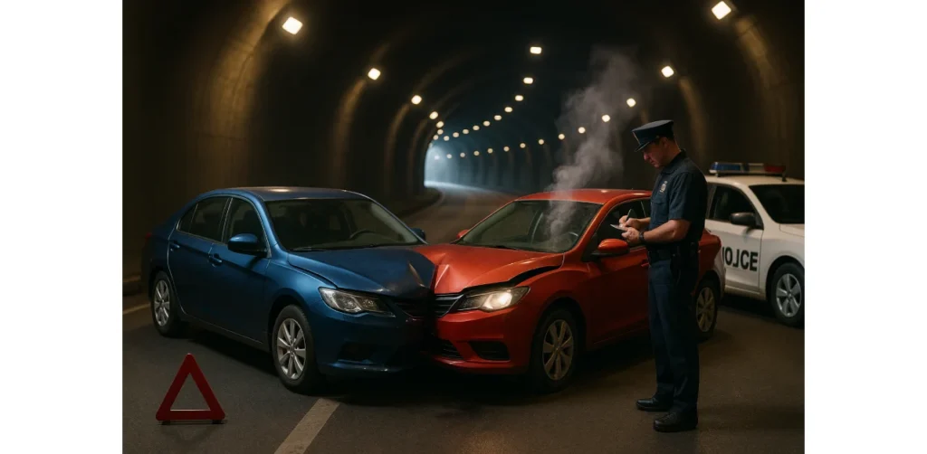 Factors affecting the determination of blame in a tunnel accident