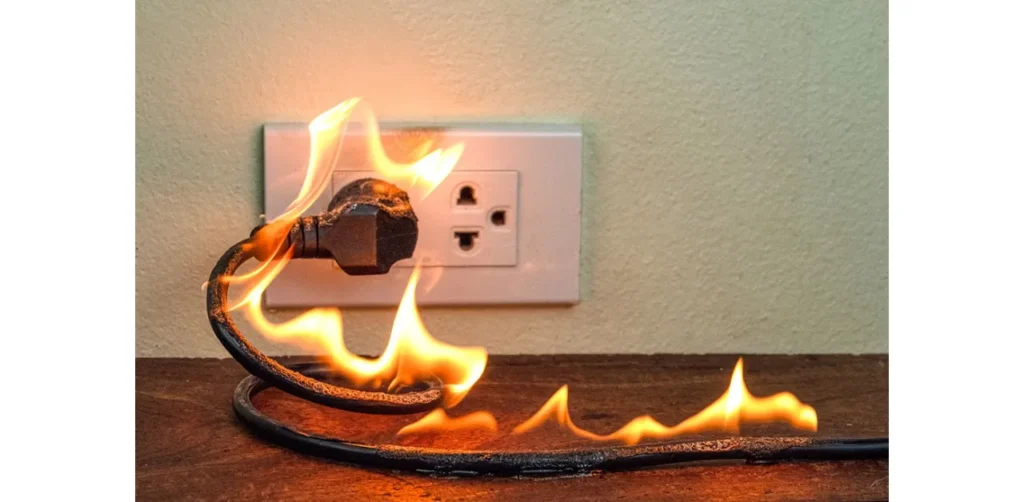 Home appliance insurance and compensation for damage caused by a fire caused by a faulty outlet