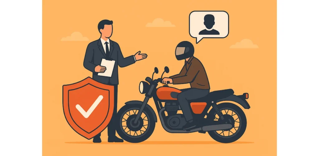 Motorcycle insurance and owner liability when using a replacement rider