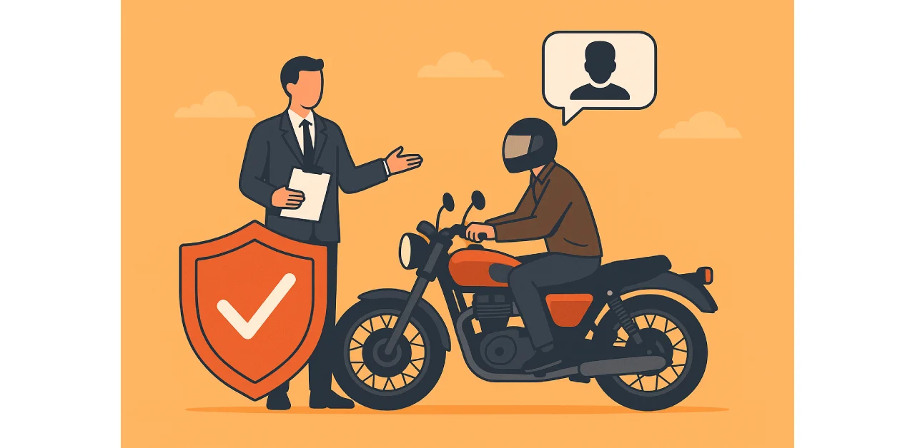 Motorcycle insurance and owner liability when using a replacement rider