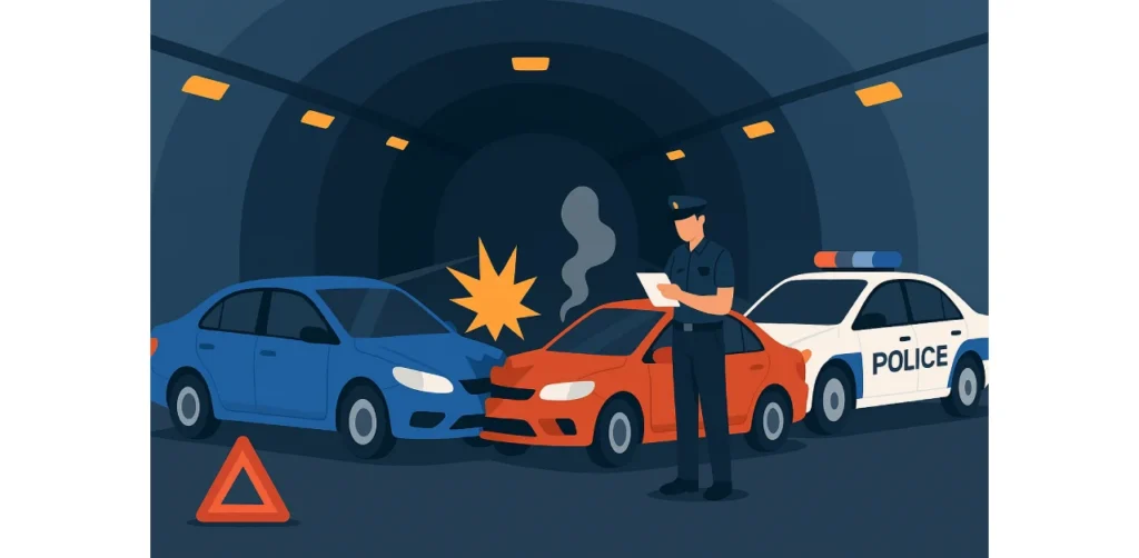 Tunnel accident reporting requirements for third party insurance