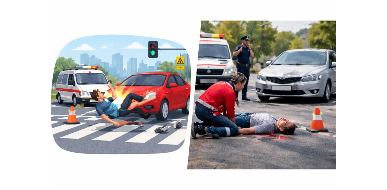 In what cases does a pedestrian accident result in imprisonment