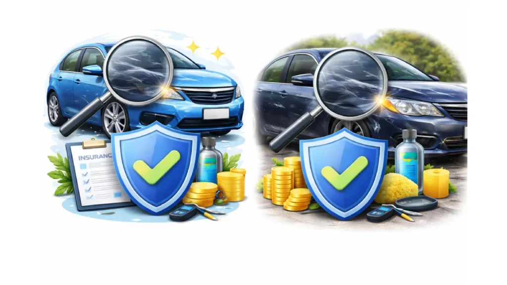 How can body insurance be used to compensate for scratches?